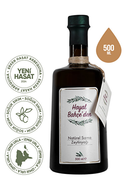 Arbequina Erken Hasat Natürel Sızma Zeytinyağı 500 ml | Soğuk Sıkım, Yeni Hasat, Düşük Asidite