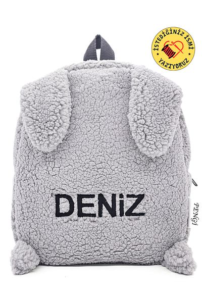 PENGİ Rabbit Gray 0-8 Years Old Children's Backpack, Nursery-Kindergarten