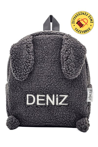 PENGİ Rabbit Anthracite Backpack for 0-8 Years Old Child, Nursery Bag
