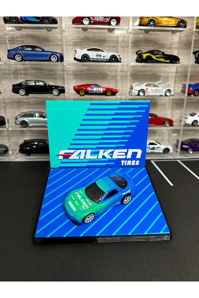 Figure Mood 1/64 Scale Falken Themed Single Carriage Display Stand (Vehicle Not Included)