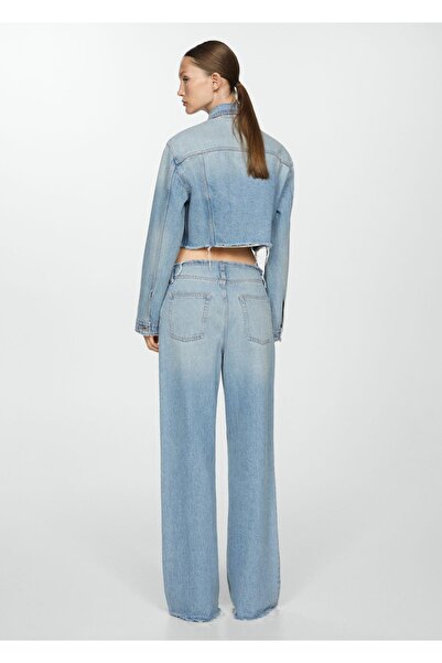 MANGO Woman Dikişsiz denim mont