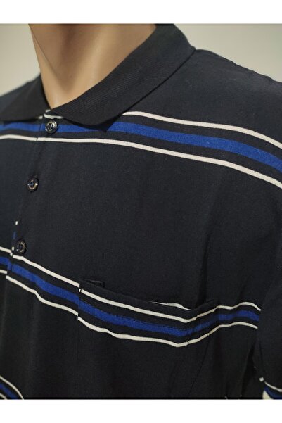 MERTER TRİKO Battal Polo Yaka Cepli Baba Tişortu