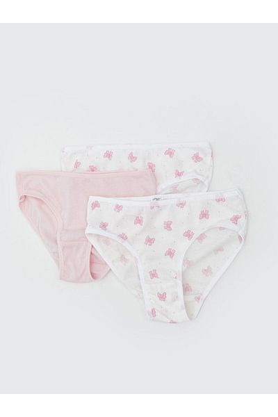 LC Waikiki New Season Bow Patterned Girl's Panties 3-Piece - S5O472Z4