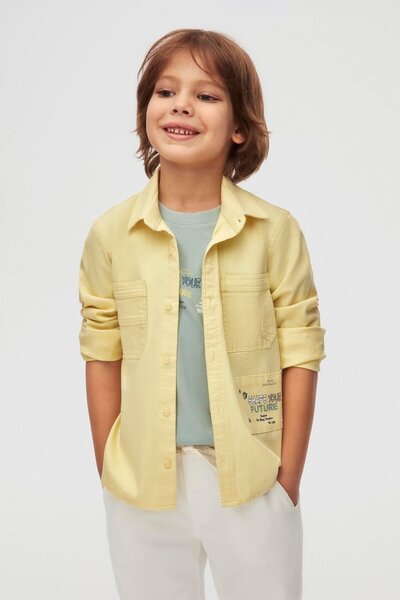 NK Cămașă galbenă Chester 4-8 ani Rainy Game Copii Băieți