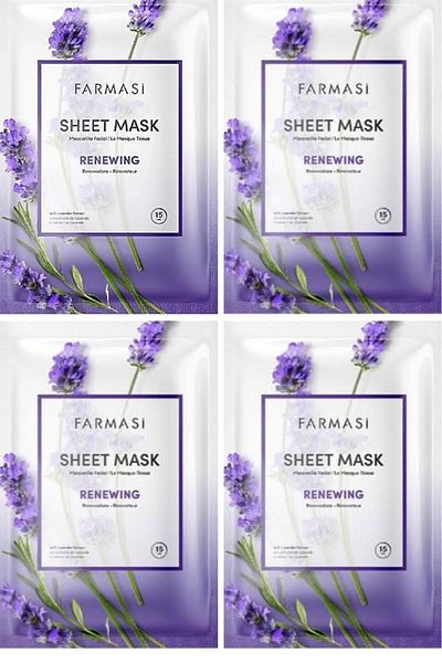 Farmasi Renewing Lavender Paper Mask 28 Gr (4 Pieces)