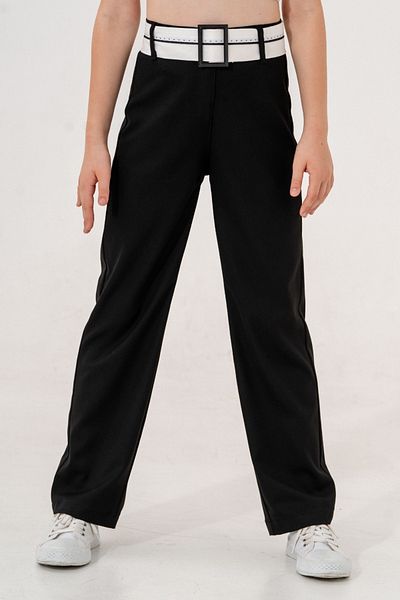 GİYİCEM TEKSTİL Pantaloni cu curea inversată pentru fete 6002