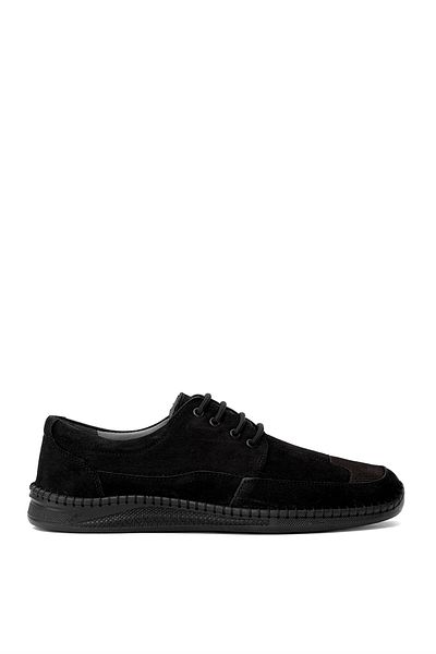 Ayakkabı Fuarı Elit Gyz620 Men's Genuine Nubuck Leather Orthopedic Casual Shoes Black