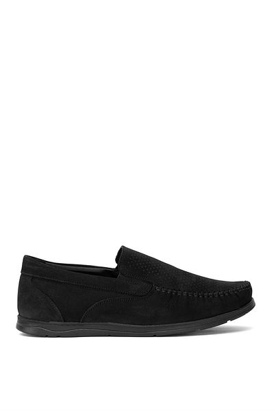 Ayakkabı Fuarı Elit 25YNbl1050N Ανδρικά παπούτσια casual από γνήσιο δέρμα μαύρο