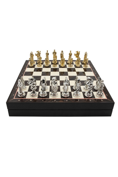 Cooper Chess 36cm Ceviz Desenli Kutulu | Metal Osmanlı İmparatorluğu Haçlı Or...
