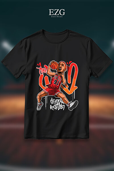 EZG Business Μπλουζάκι The Worm Dennis Rodman με στάμπα, oversized, unisex, 1...