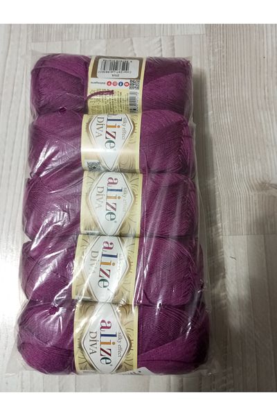 Alize Diva Knitting Rope 5 Pcs 297 Purple