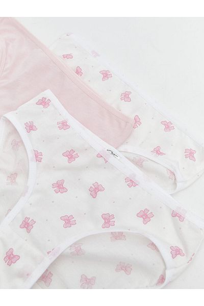 LC Waikiki New Season Bow Patterned Girl's Panties 3-Piece - S5O472Z4