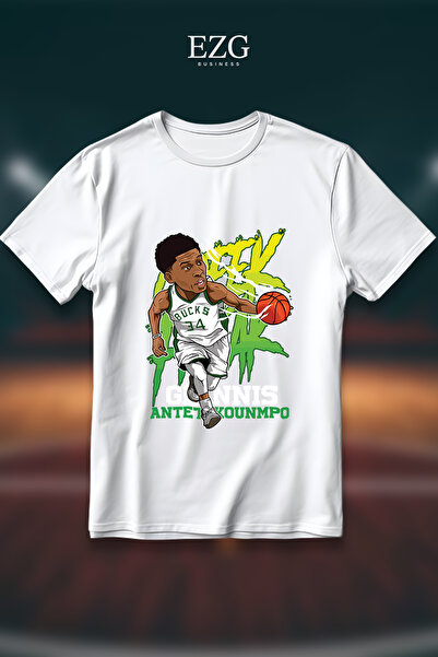 EZG Business Μπλουζάκι Yannis Adetokunbo με στάμπα, υπερμεγέθη, unisex, 100% ...