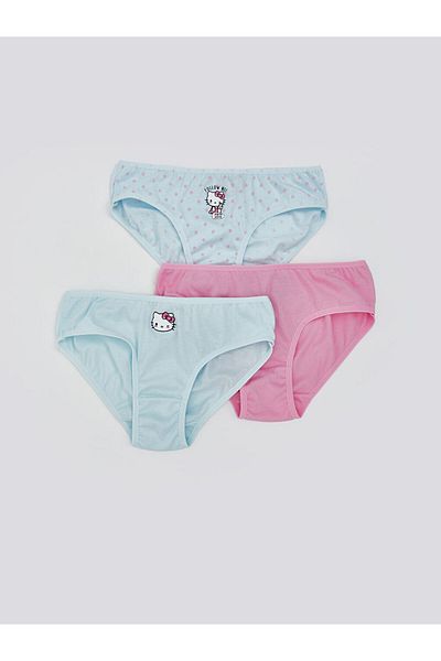 LC Waikiki Chiloți imprimați Hello Kitty 3 pachet ALBASTRU ROZ