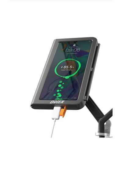 Asfal 6.7 inçe Kadar Uyumlu Ayna Bağlantılı 360° Dönebilen Su Geçirmez Motosi...