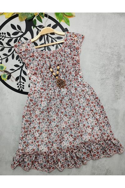 Beray Bebe Floral Chiffon Girl's Dress
