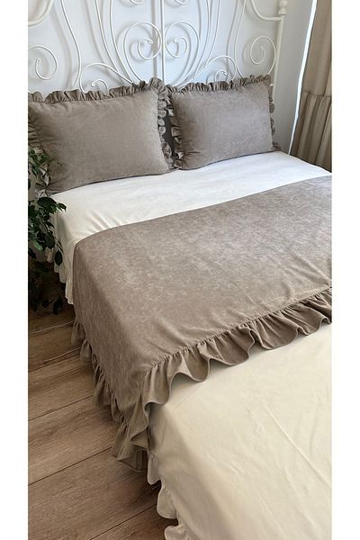 Decamor home Комплект възглавници за легло с волани от норка