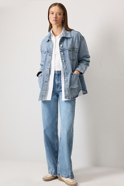 Touché Privé Jacheta denim cu buzunare