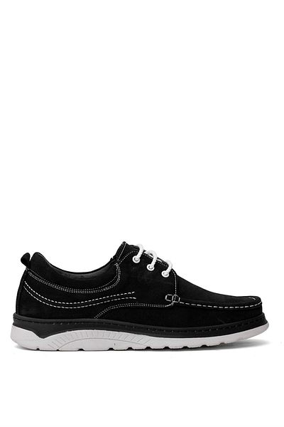 Ayakkabı Fuarı Men's Genuine Nubuck Casual Shoes - Black