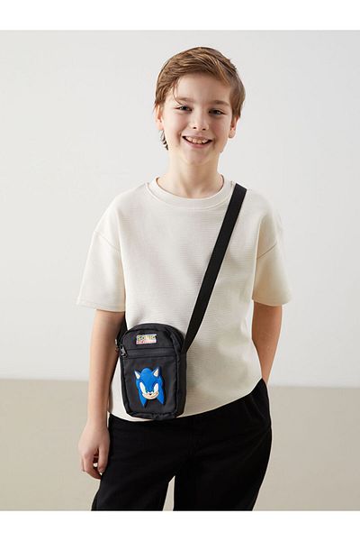 LC Waikiki Lcw Accessories Black Sonic Printed Boy's Crossbody Bag