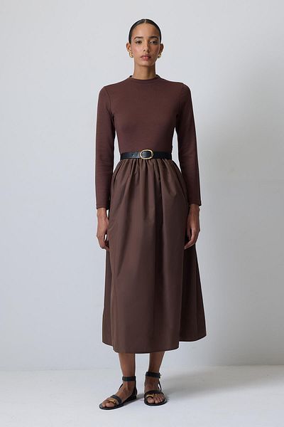 Touché Privé Pleat Detail Dress