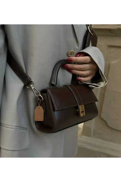 Tasarım Kilitli Mini Çapraz Çanta
