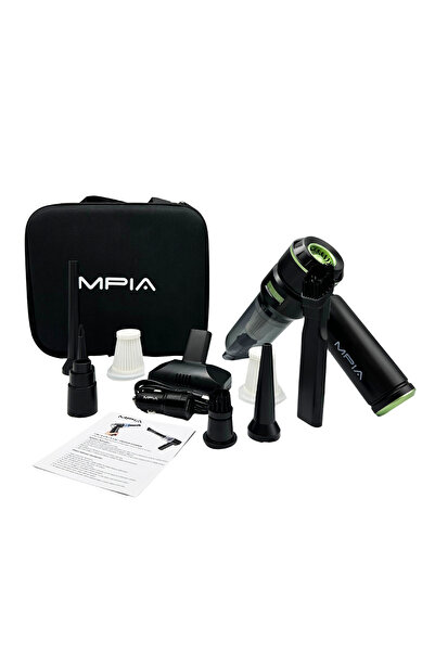 MPIA Oto Araç Içi Type C Şarjlı 18000 Pa Yedek Filtreli 8 Parça Süpürge Çakmaklık Taşıma Çanta Hediyeli