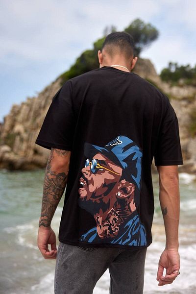 Sezon tekstil Μπλουζάκι Unisex Μπλουζάκι με Στρογγυλή Λαιμόκοψη Oversize