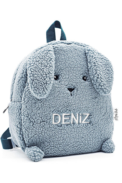 PENGİ [ İSTEDİĞİNİZ İSMİ NAKIŞLA YAZIYORUZ ] Tavşan Mint Yeşili  (FİGÜR + İSİM) 0-8 Yaş Çocuk Sırt Çantası