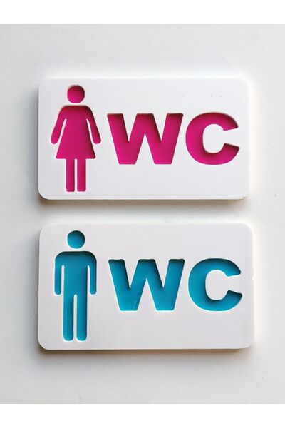 Makri Tuvalet WC Tabelası Kadın Erkek