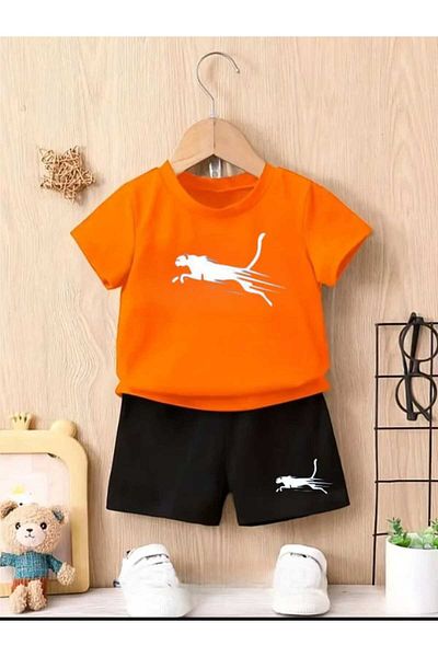 DOCE ELEGANTE Cheetah Printed Summer Children's Summer Suit