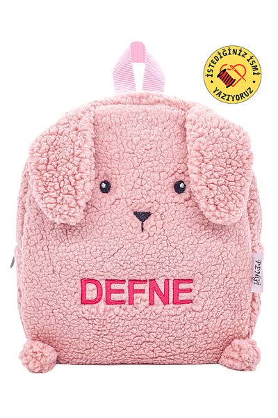 PENGİ Rabbit Pink Backpack for 0-8 Years Old Child (Figure + Name)