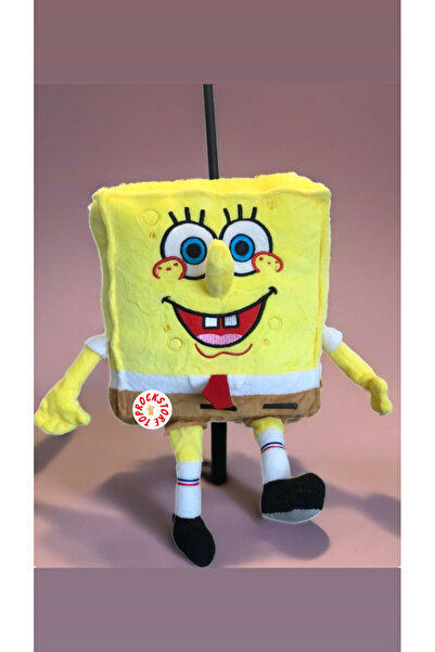 TOPROCKSTORE Sünger Bob Peluş Oyuncak Burunlu Hediyelik Uyku Arkadaşı 30 cm