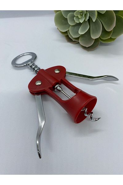 ViZKA Red Color Metal Corkscrew Wine Opener