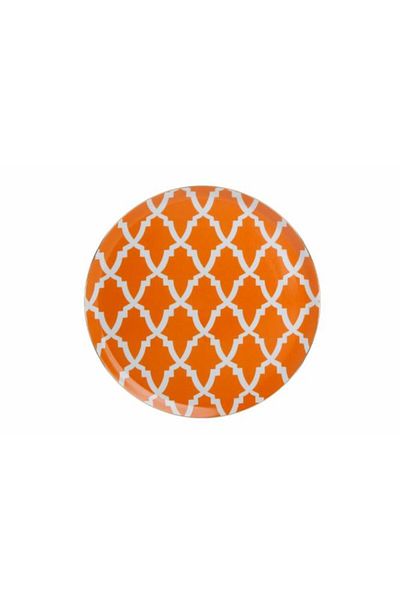 Porland Morocco 28cm Orange Flat Plate Patterned
