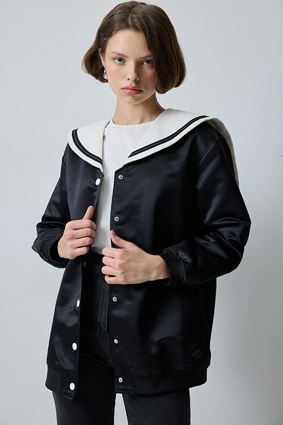 Touché Privé Sailor Collar Satin Jacket
