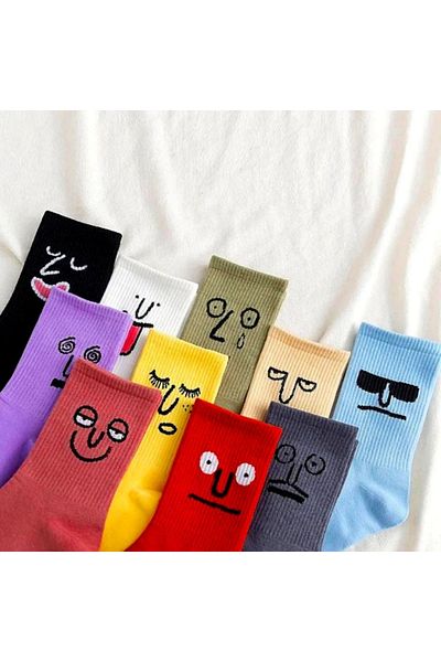 WORTHY SOCKS Πολύχρωμες κάλτσες 10 Pack Speed Expression Unisex Cotton Tennis College
