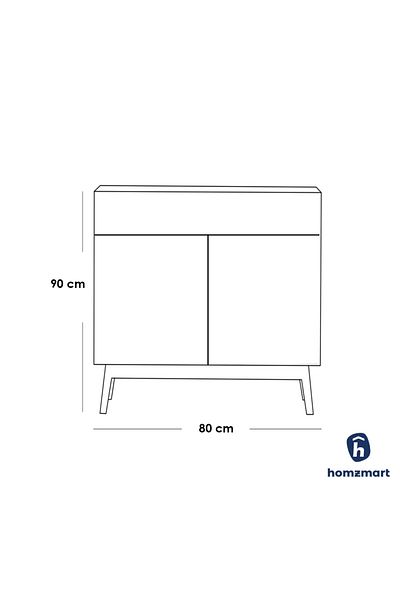 House One Coffee Corner|Coffee Table MDF with Large Storage Capacity Suitable -Beige-90x80x40cm