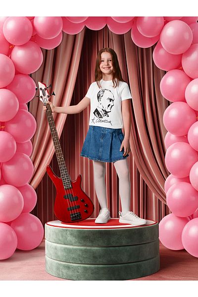 LC Waikiki New Season Elastic Waist Girl's Jean Short Skirt - S50480Z4