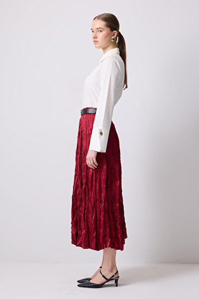 Touché Privé Crushli Satin Skirt