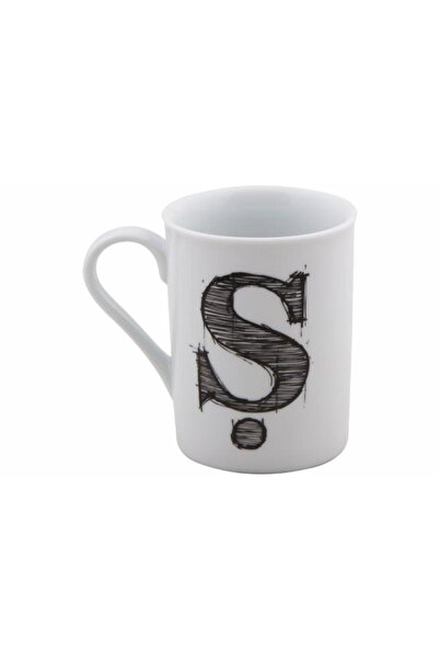 Porland Porcelain Mug with Letter S