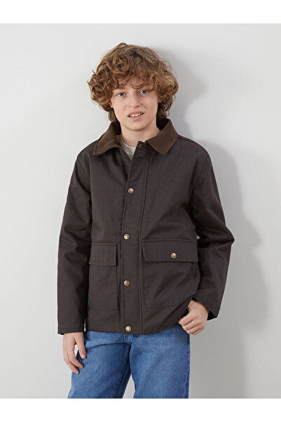 LC Waikiki Quality Parts Corduroy Roba Collar Boy's Coat from Çelebi Store