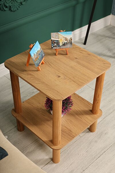 ÇMD ÇAKIR MOBİLYA DEKORASYON Vivo Yan Sehpa: Minimalist Mdf'lam Ve Ahşap Ayak...