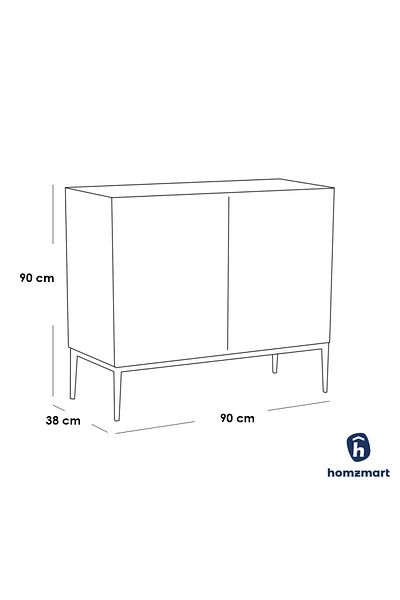House One Coffee Corner|Coffee Table MDF with Large Storage Capacity Suitable -Brown-90X90X38cm