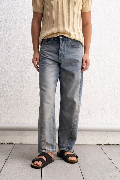 GIESTO Blue Jean with Embroidery Detail
