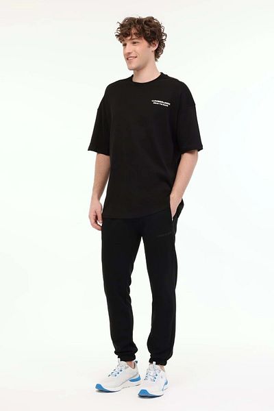 lumberjack ML FRANCO 11FF10 5FX OVERSIZ T-SHIRT - ΜΑΥΡΟ - M - ST08070-BLACK-M