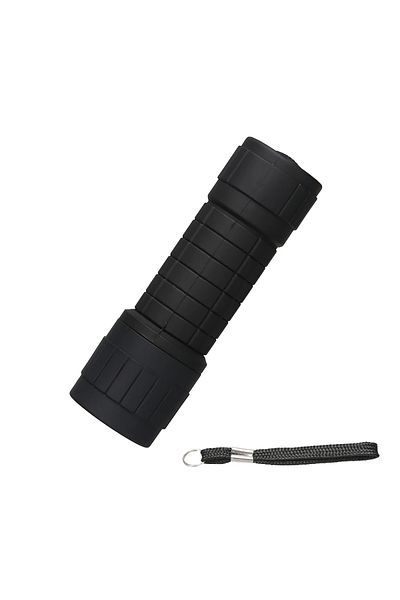 XIWANGFIRE Black Mini 9 LED Flashlight Handheld Outdoor Flashlight Waterproof Camping Torch Lamp Lantern Use AA
