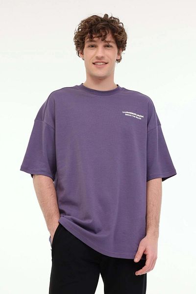 lumberjack ML FRANCO 11FF10 5FX OVERSIZ T-SHIRT - ΜΩΒ - XXL - ST08070-PURPLE-XXL