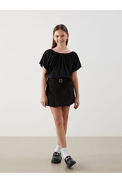 LC Waikiki Lcw Waist Elastic Girl's Shorts Skirt Fast Fashion