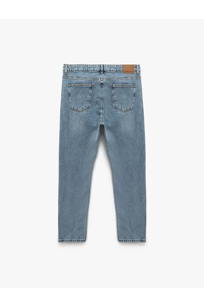 Koton Regular Waist Cotton Tapered Fit Jean Trousers by Joe Jean